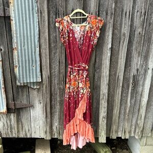 FARM Rio for Anthropologie Tesorina Wrap Dress Plus Size